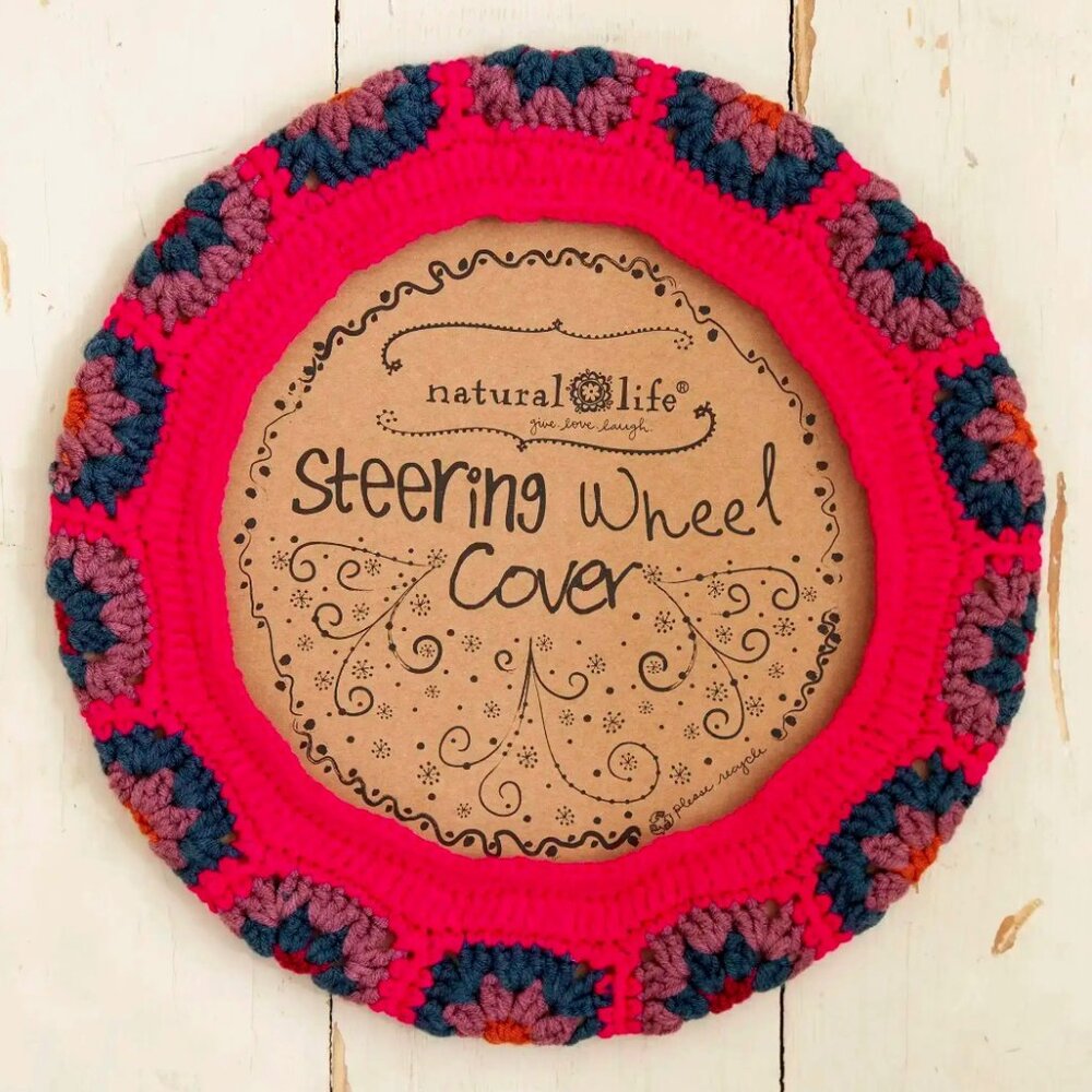 NATURAL LIFE: CROCHET STEERING WHEEL COVER